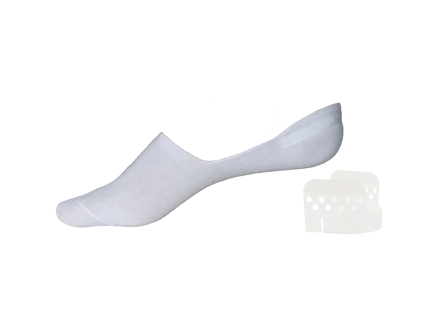 weiße sneaker socke mit heellock-strip rechts